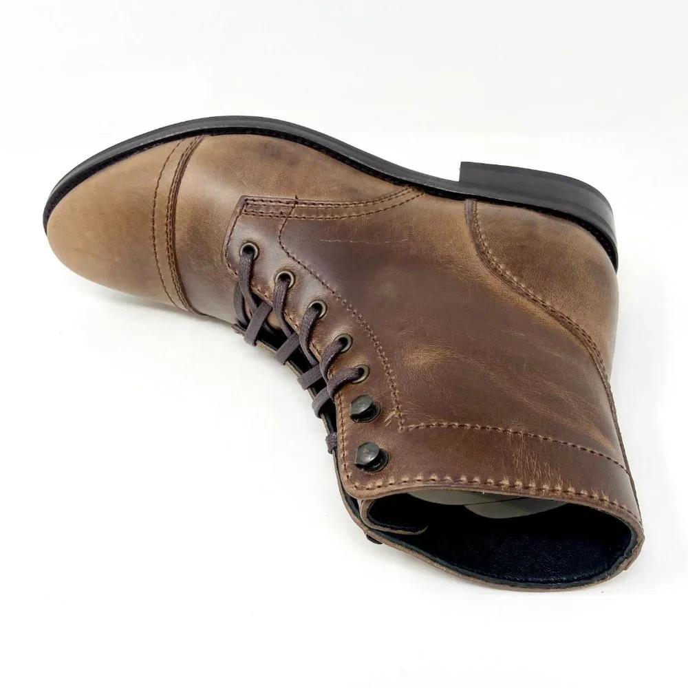 Thursday Boot Co Womens Natural Captain Handcrafted Leather Boots - Picture 4 of 5